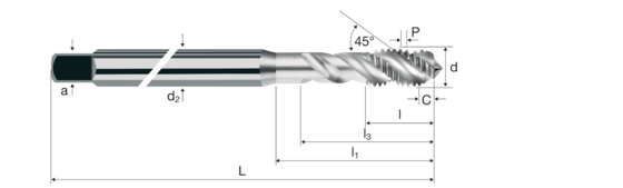 Gewindebohrer Produktbild front L