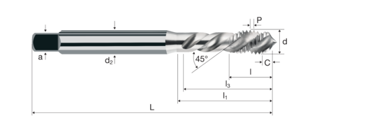 Gewindebohrer Produktbild front L