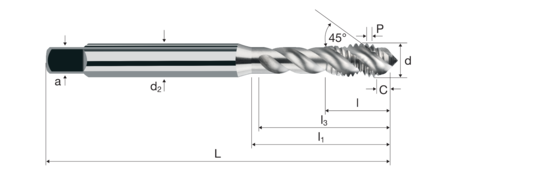 Gewindebohrer Produktbild front L