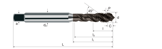 Gewindebohrer Produktbild front L