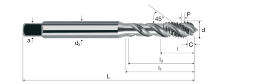 Gewindebohrer Produktbild front L