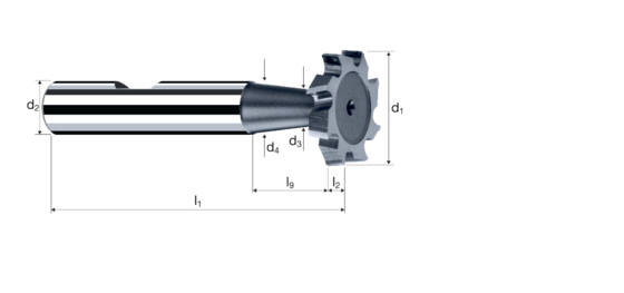 Slotting end mills product photo front L