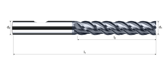 Cylindrical/Square end mills product photo front L