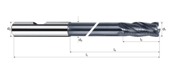 Cylindrical/Square end mills product photo front L