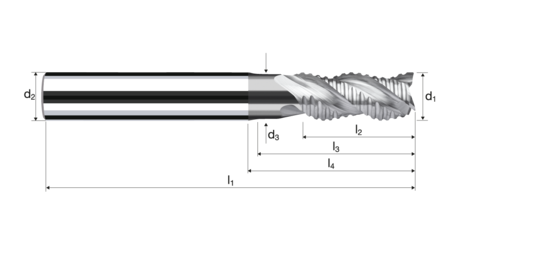 Cylindrical/Square end mills product photo front L