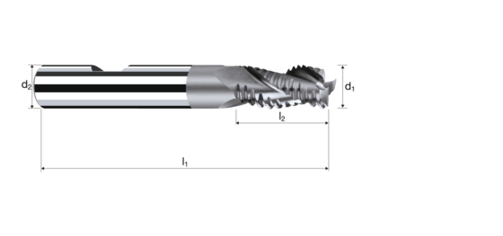 Cylindrical/Square end mills product photo front L