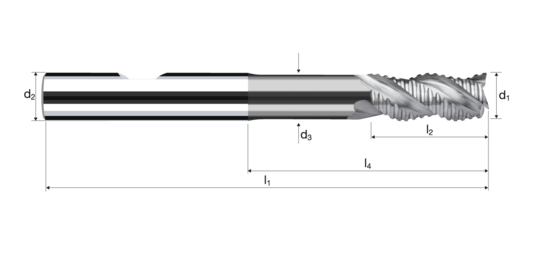 Cylindrical/Square end mills product photo front L