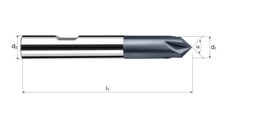 Deburring end mills product photo front L