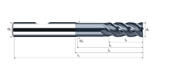 Cylindrical/Square end mills product photo front L