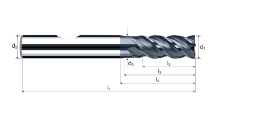 Cylindrical/Square end mills product photo front L