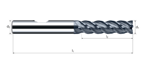 Cylindrical/Square end mills product photo front L