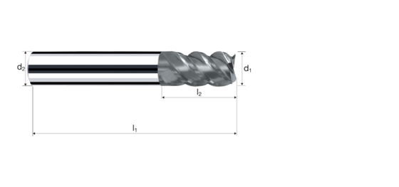 Square end mills   Vario product photo front L