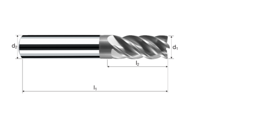 Square end mills   Vario 5 product photo front L