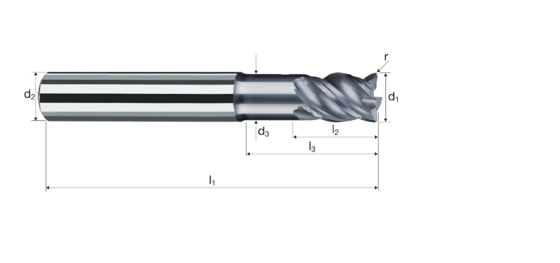 Corner radius end mills   NB-RNVD product photo front L