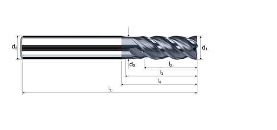 Cylindrical/Square end mills product photo front L