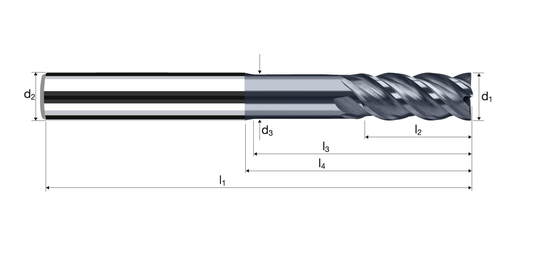 Cylindrical/Square end mills product photo front L