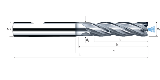 Cylindrical/Square end mills MFC Alu product photo front L