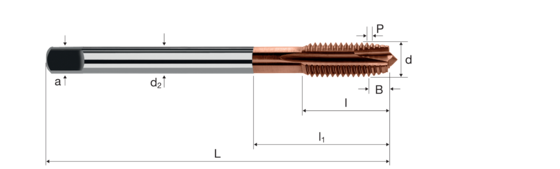 Gewindebohrer x-tap Produktbild front L