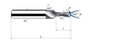 Bohrgewindefräser Produktbild front L